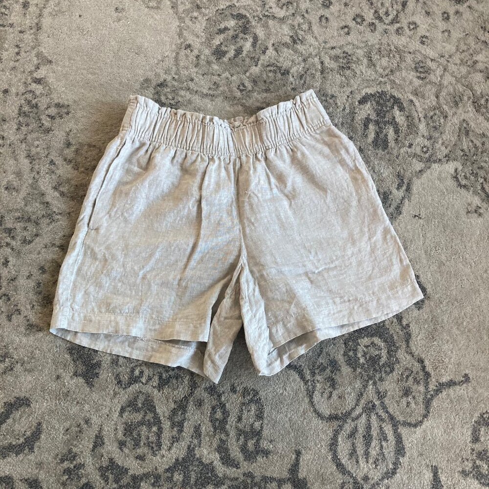 NWOT Quince European High Waisted Linen Shorts
